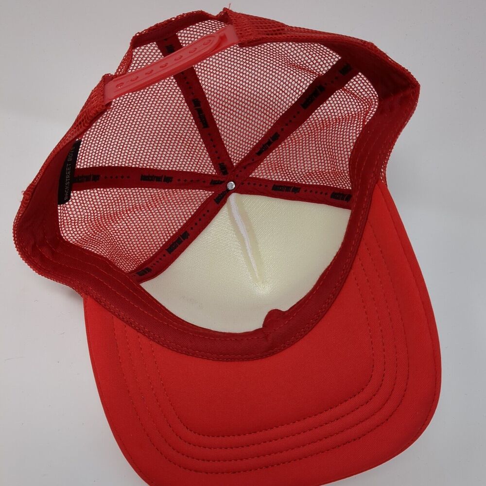 Backstreet Boys DNA World Tour Snapback Trucker Hat Red OS Mesh Back 6 Panel - Picture 6 of 8